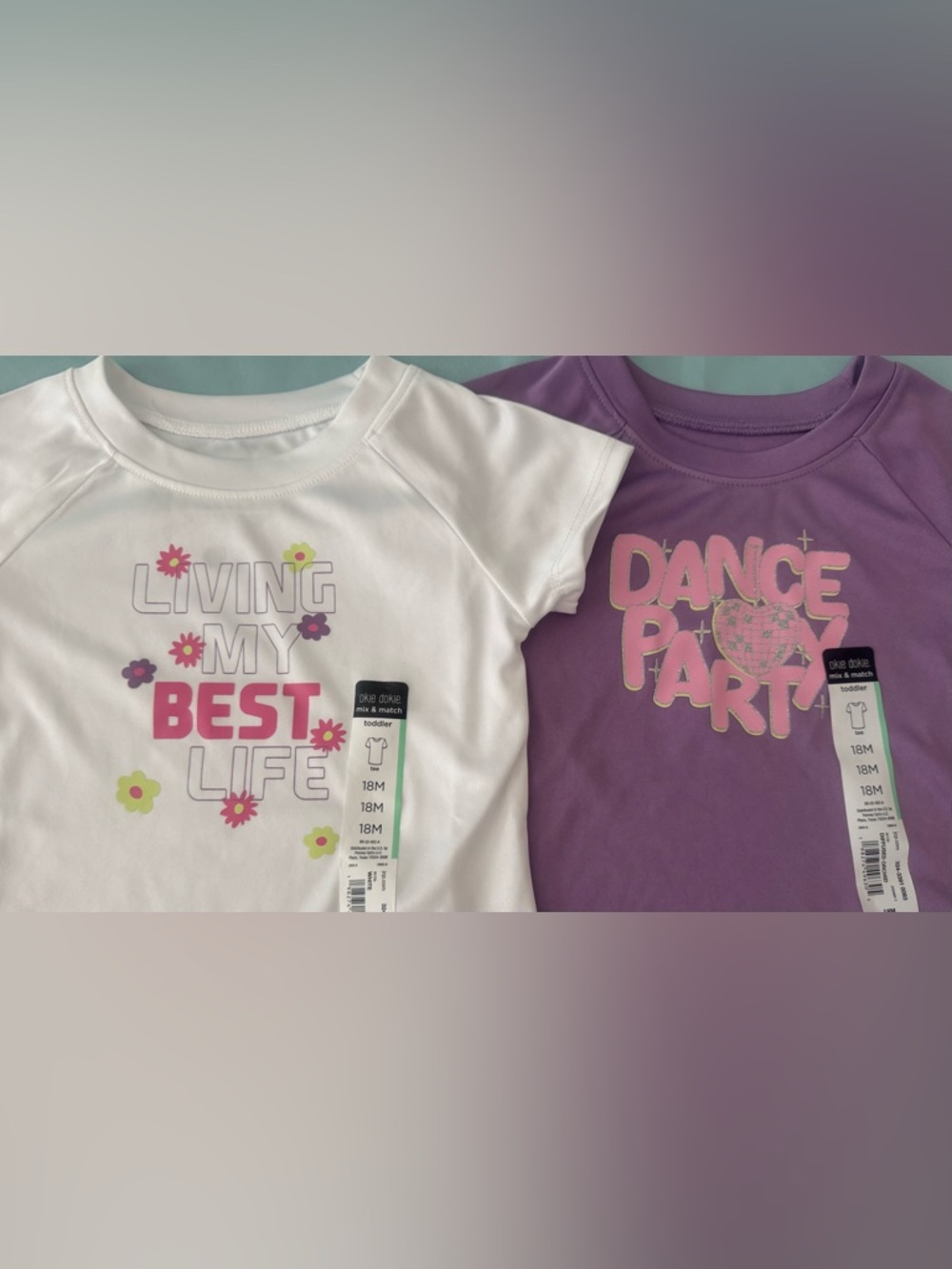 Okie Dokie Little Girls 2-pc Short Sleeve T-Shirt - Picture 2 of 11